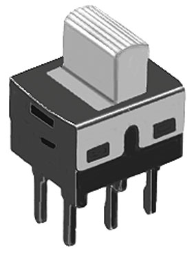 Deviatore bipolare a slitta on-on 6a-125v per c.s. SSM-4 MINI SLIDE SWIT