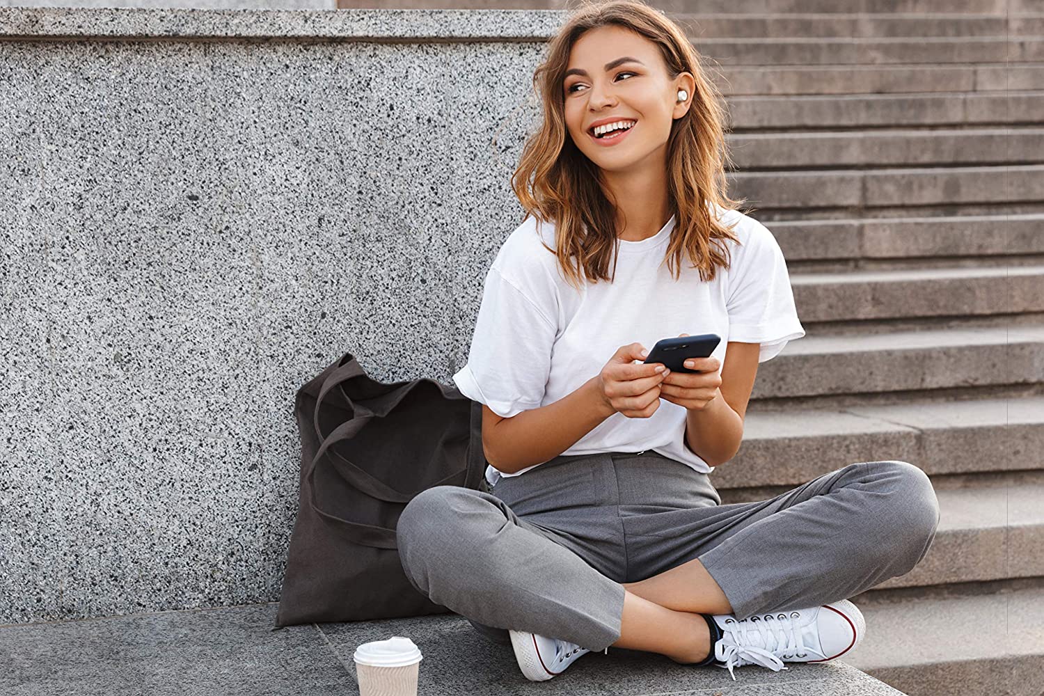 Vervebuds 120 White Stereo Earphone with Bluetooth