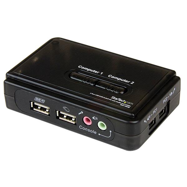 Startech.com SV211KUSB 2 Port USB VGA KVM Switch - Single VGA - Hot-key & Audio Support - 2048x1536 @60Hz KVM Switch - KVM Video Switch (SV211KUSB)