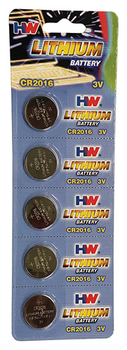 Batteria a bottone al litio CR2016-3V Hi-Watt blister