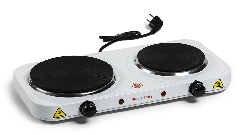 Fornello elettrico COOK 2 - 2 piastre bianco