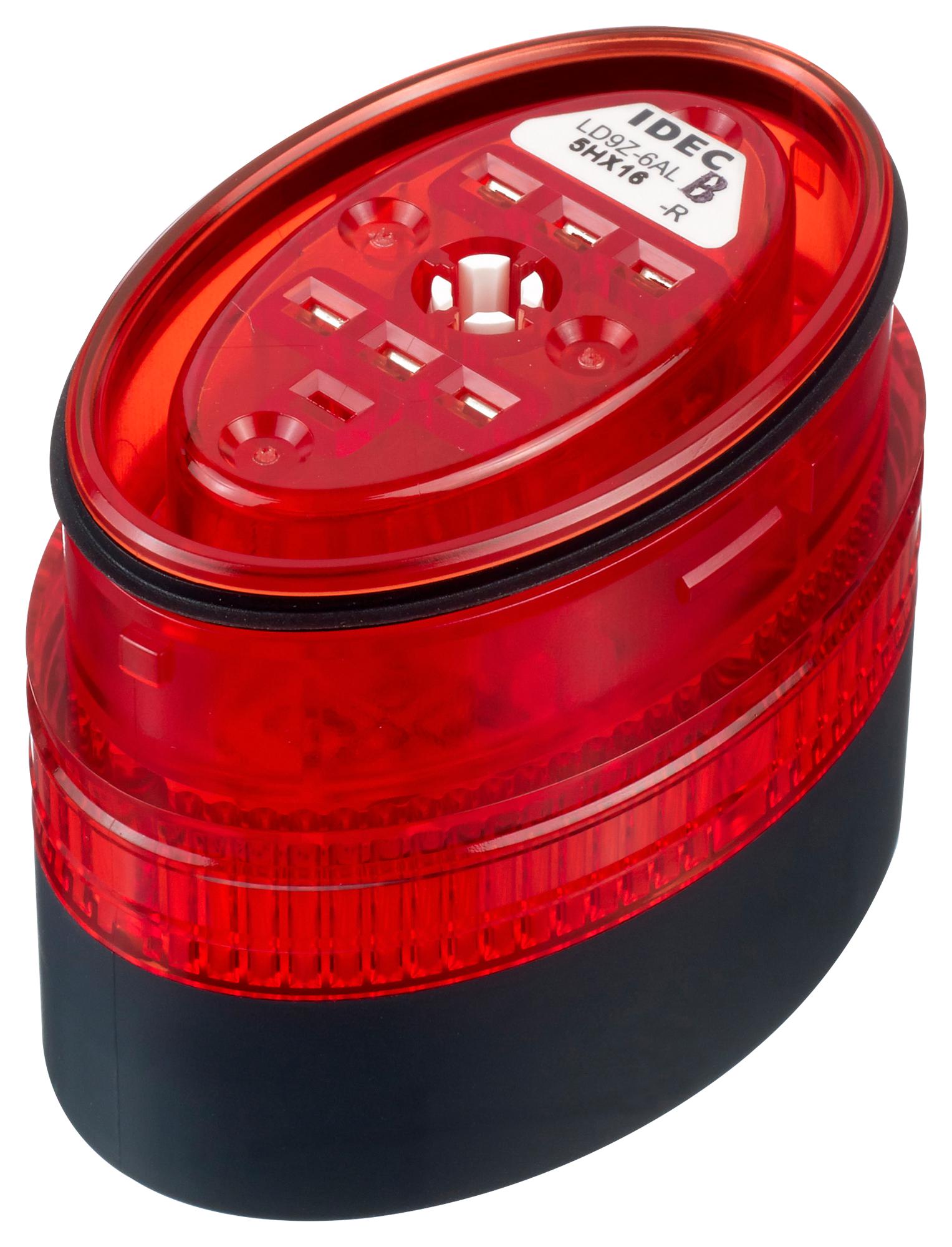 Unita Led Rossa Torretta Nera Segnalazione Lente Rossa Ld9Z-6Alb-R Idec