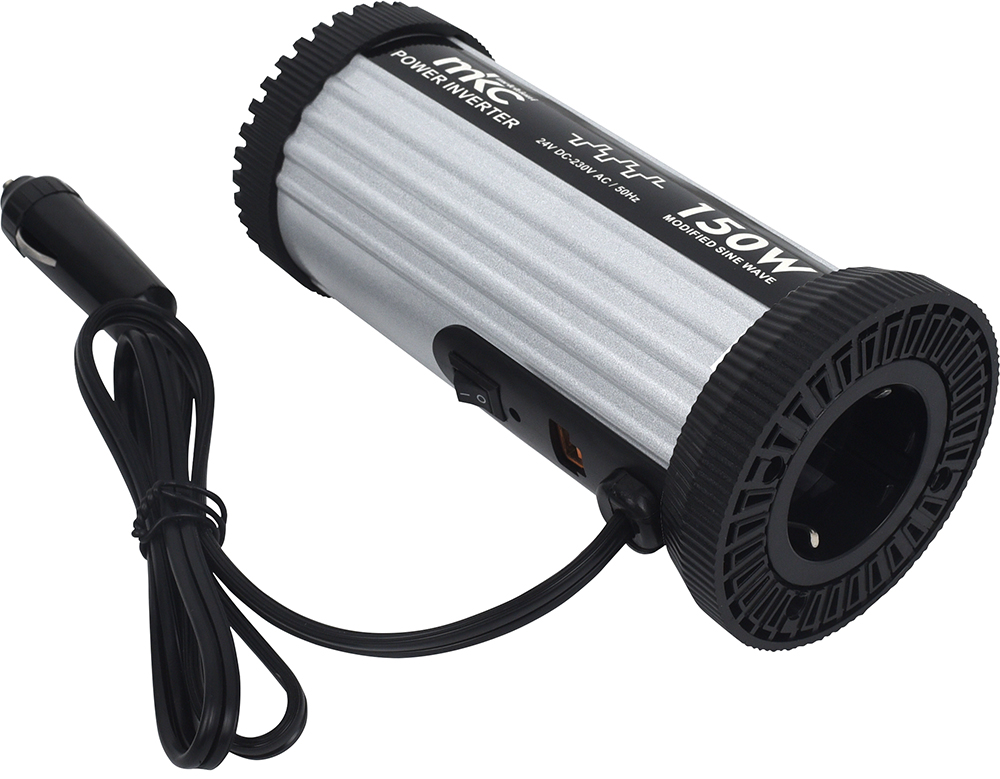 INVERTER MKC-150RS-24-USB 24VDC 230VCA 150W USB SOFT START ONDA MODIFICATA