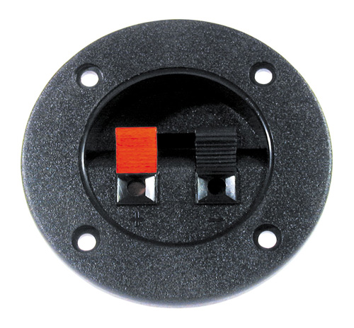 MORSETTO TONDO 2 POLI PER CASSE ACUSTICHE