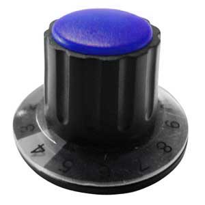 Knob with 36x22 Chuck Ø6 Blue MA/1136B