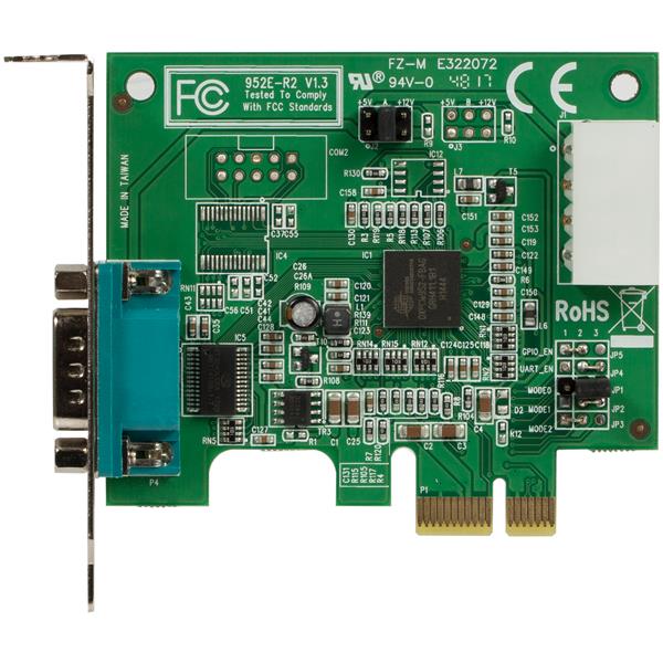 Scheda PCI Express seriale nativa basso profilo a 2 porte RS-232 con 16950 UART