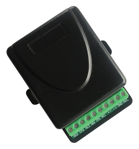 Kit attuatore da interno, ricevitore 2 canali, 2 radiocom frequenza fissa 433mhz