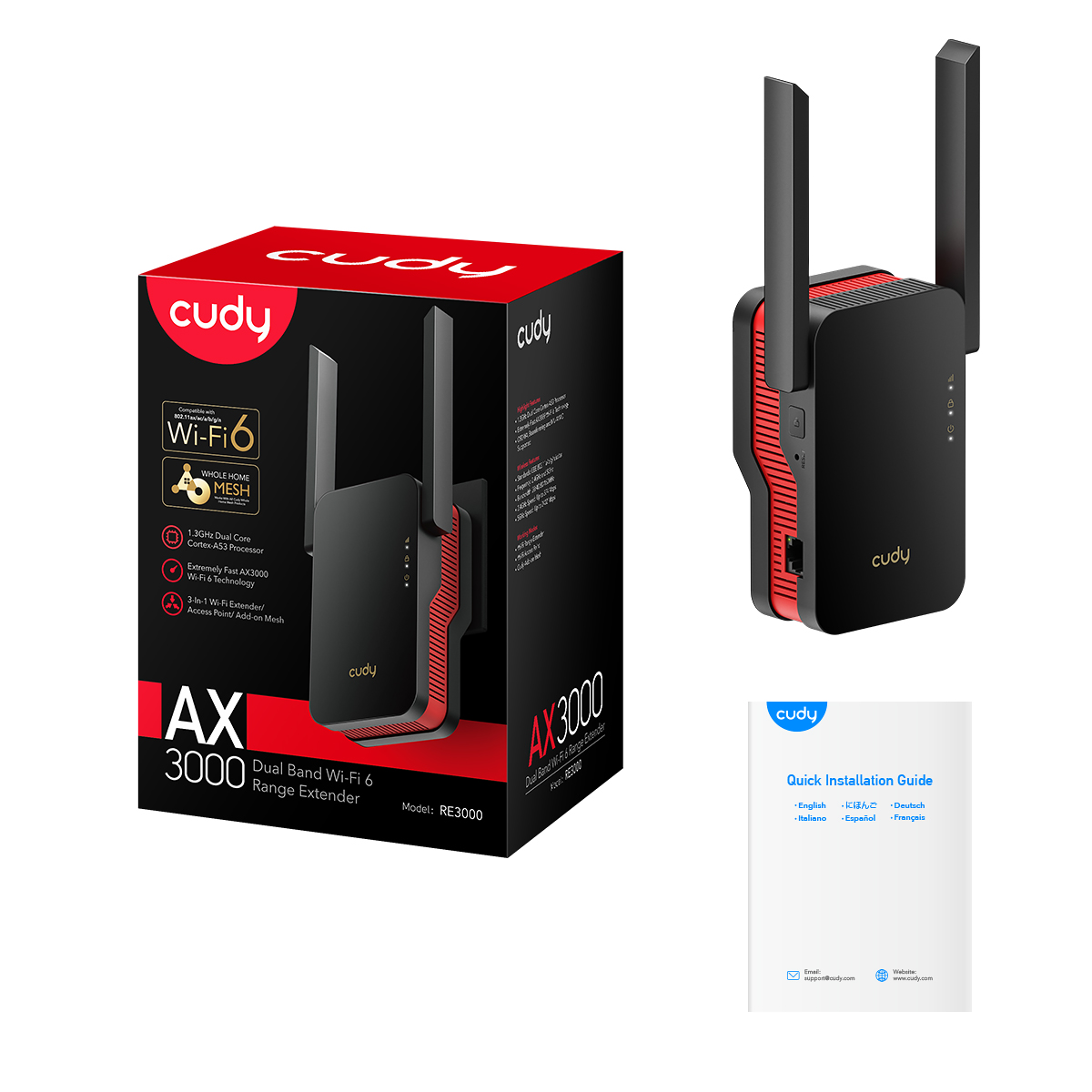 RE3000 - AX3000 WiFi 6 Mesh Repeater