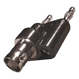 BNC Plug to 2 Banana Plugs Adapter Ø4mm GE80068T-I