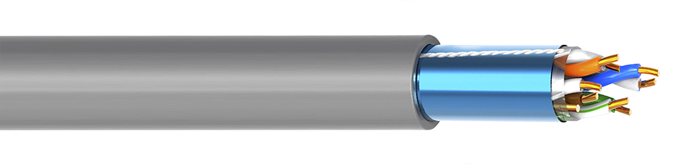 MK-5EFSCCA.305 Solid CAT5E FTP cable in CCA, 305m, LSZH sheath