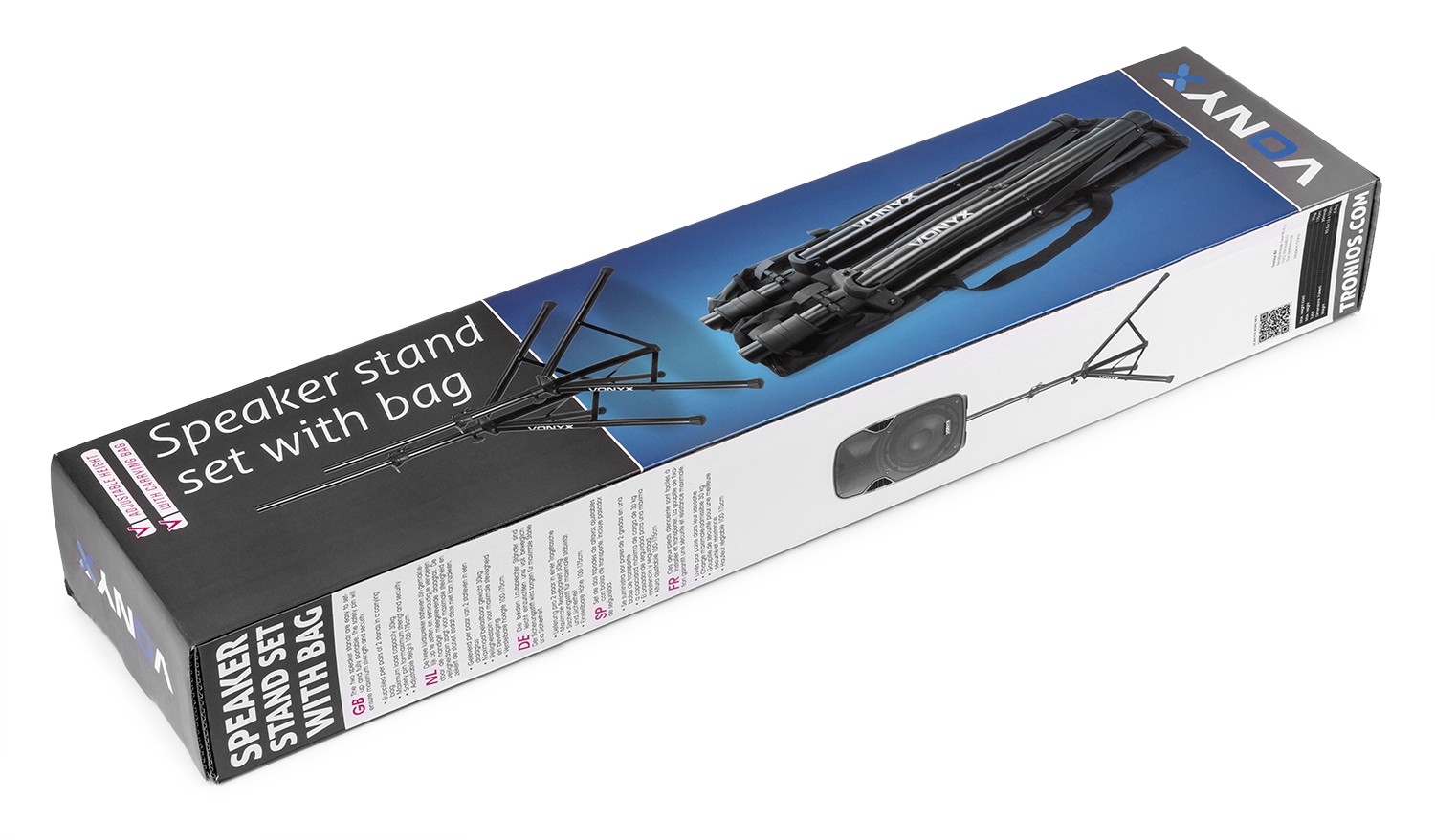 Kit Supporti treppiede per diffusori : 2 supporti + borsa, Mod. LS01K