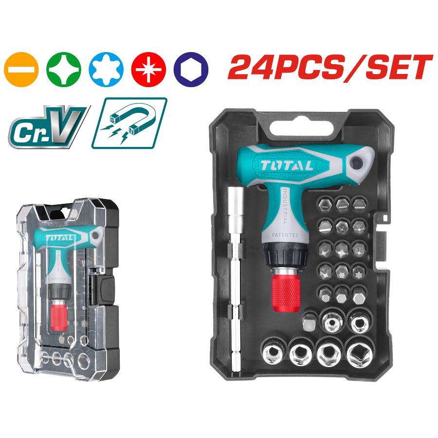 T-handle screwdriver with 24 included bits TACSD30186