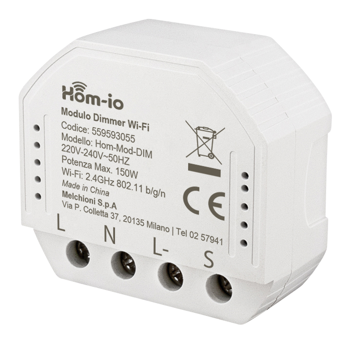 Modulo dimmer 150W da incasso WiFi Hom-Mod-Dim