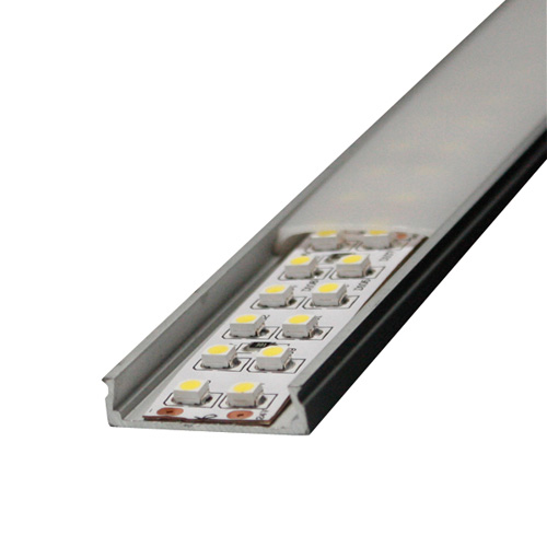 Profilo alluminio per stripled da 20mm copertura opale piana 2mt. LR43-COVER MKC Light