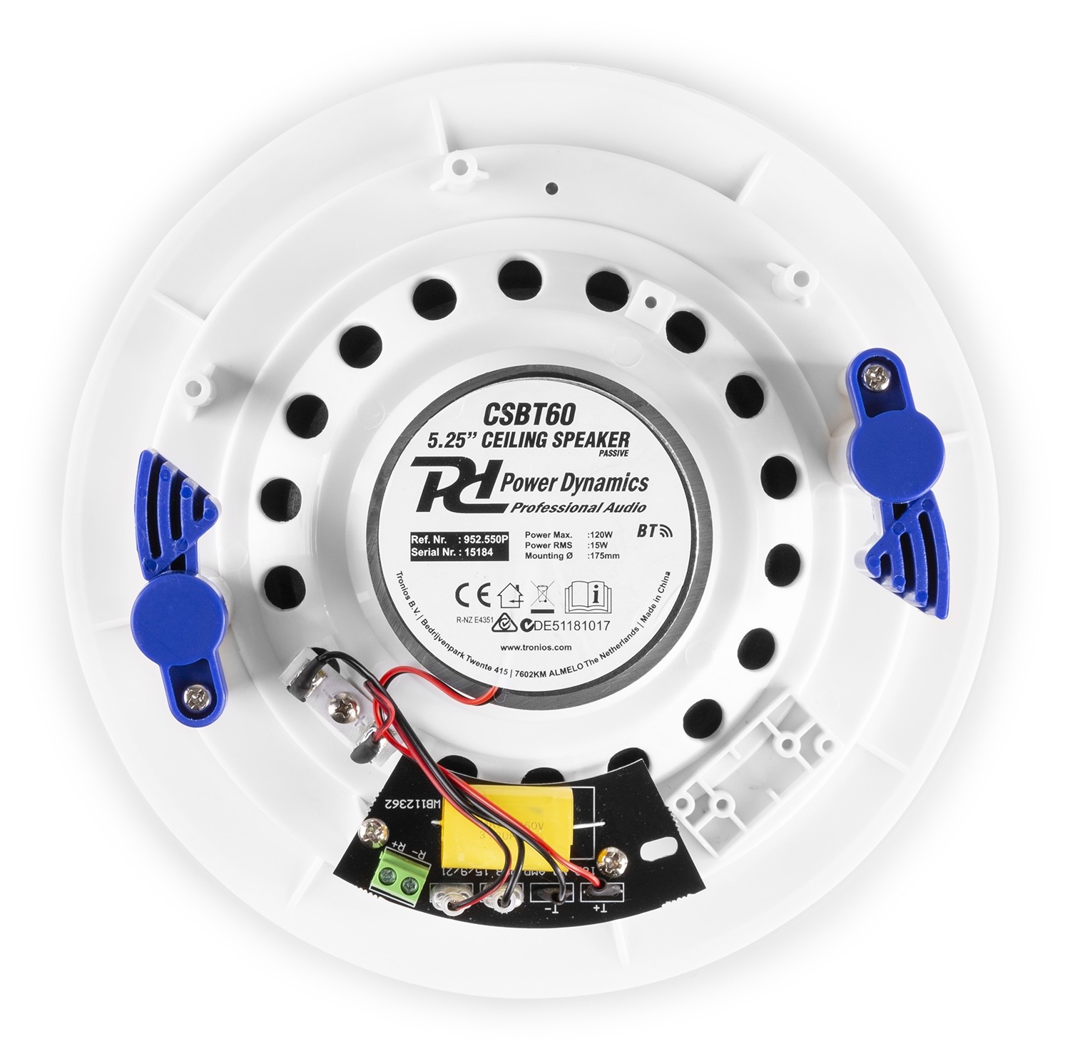 Coppia diffusori amplificati da incasso a soffitto con ricevitore bluetooth, Mod. CSBT60