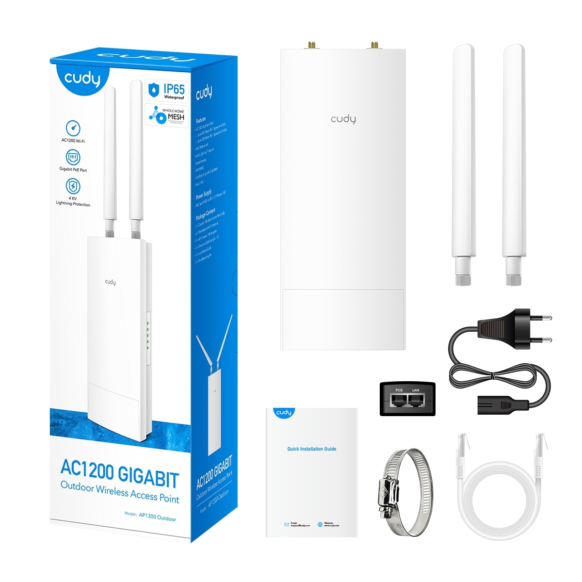 AP1300 Outdoor - AC1200 WiFi Gigabit Outdoor Access Point