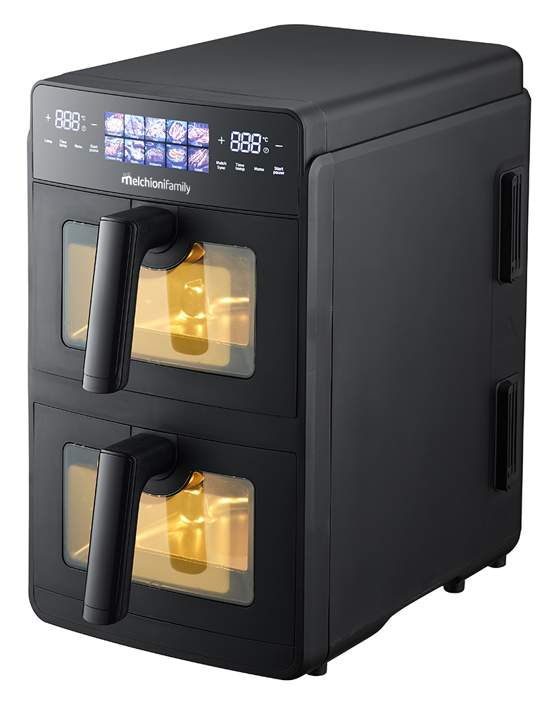 Friggitrice ad aria GIULIA 10L doppio cassetto verticale nera