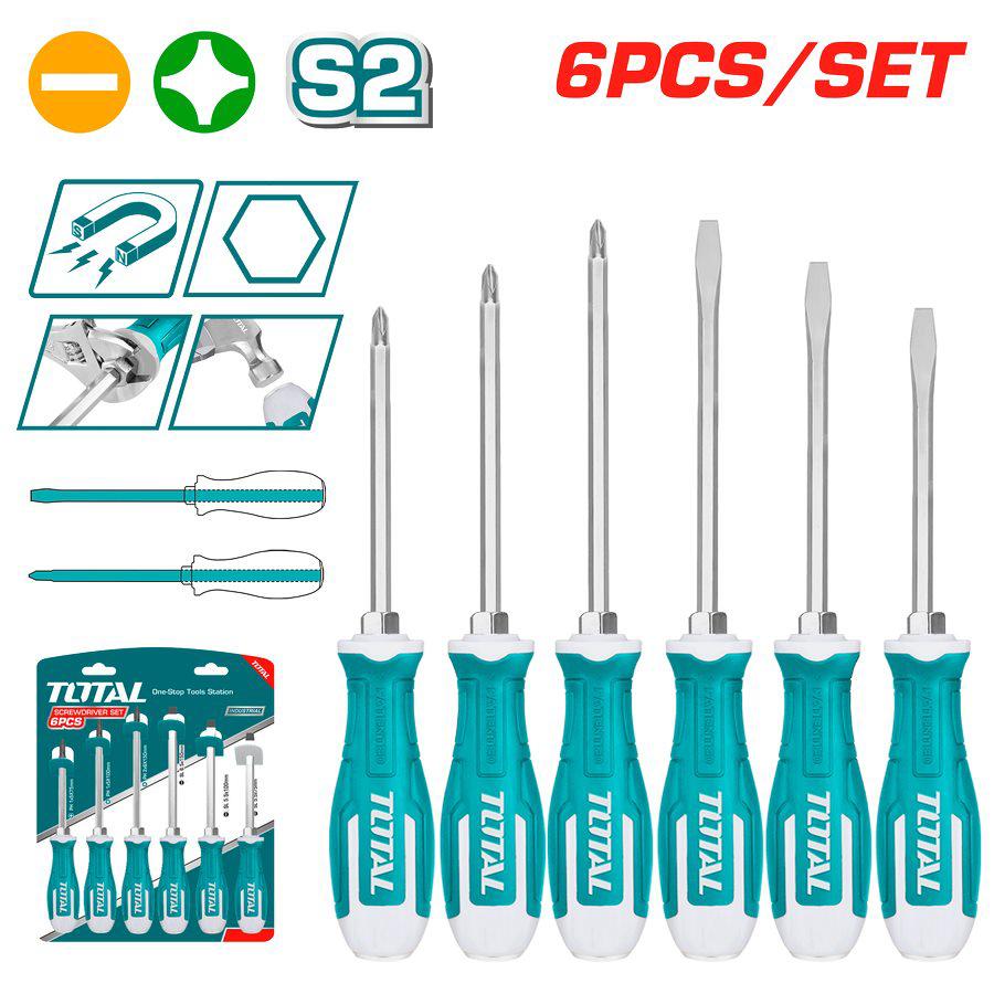 6-Piece Slotted Head Screwdriver Set THGSS2606