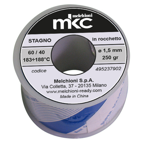 MK6040/1.5/250 - Stagno in rocchetto 60/40 1,5mm 250gr