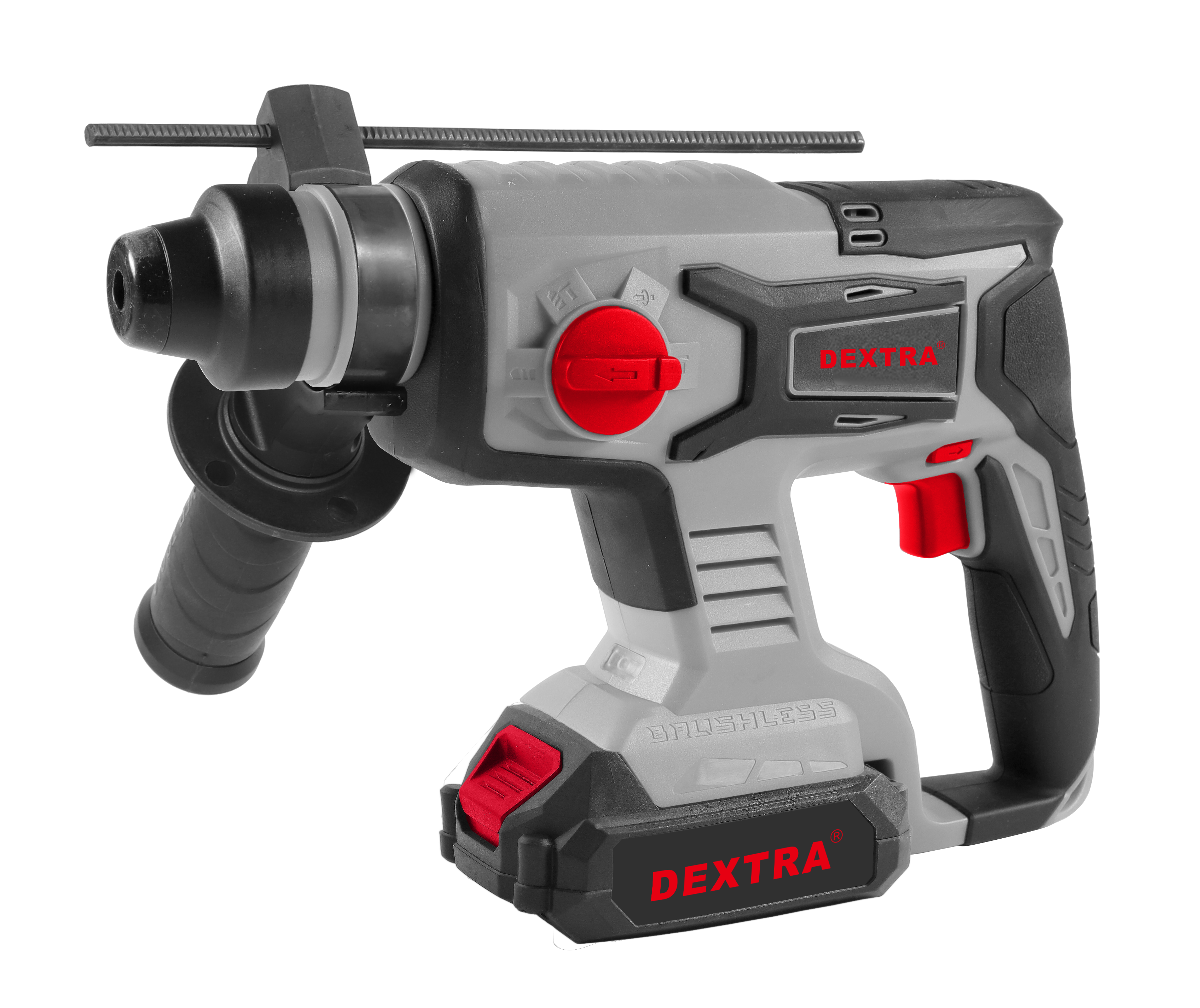 20V 2 J brushless SDS+ hammer drill with 4 functions DEXTRA