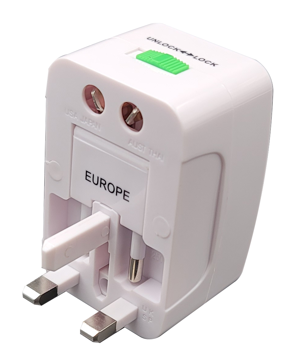 Adattatore universale da viaggio europa-regno unito-usa mod. MK-931