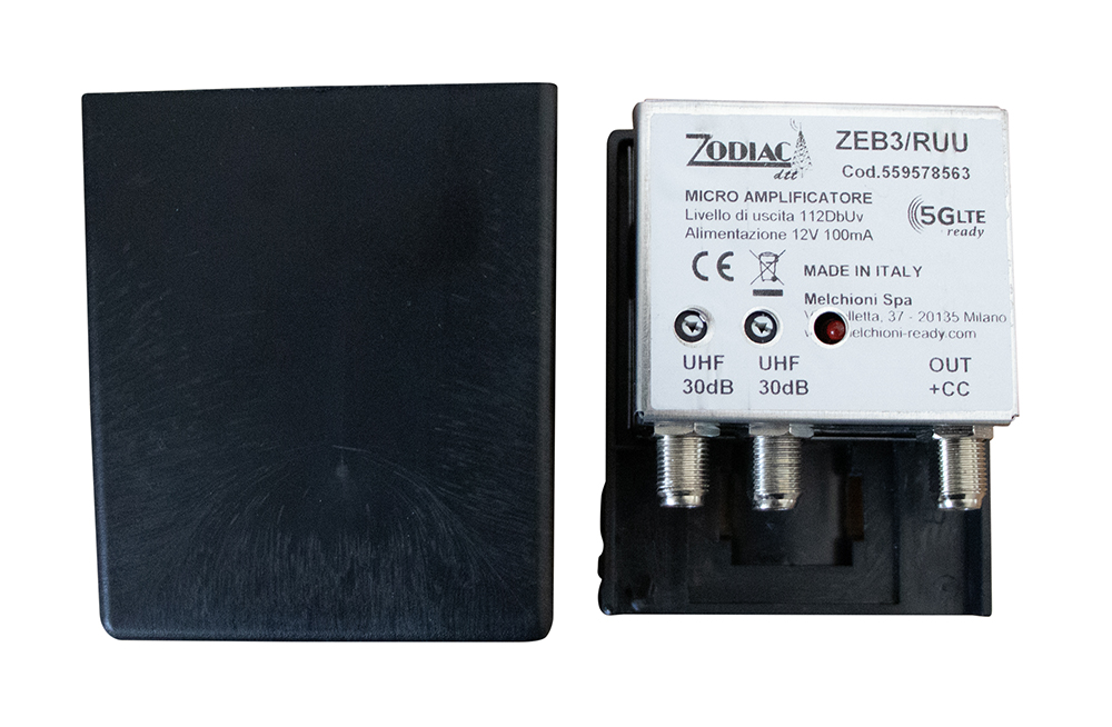 ZEB3RUU - 5G Free DVB-T2 Amplifier with 2 UHF Band Inputs for Pole Mounting