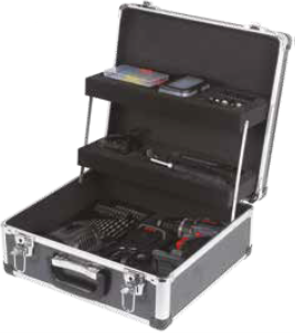 SET VALIGIA 90 PZ. Trapano BLMD-358JST + 2 batterie 2,0 Ah + caricabatterie + 90 accessori inclusi DEXTRA
