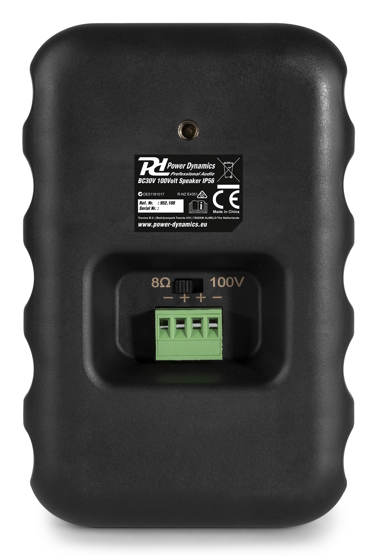 Coppia diffusori IPX5, 60W, 100V/8Ω colore Nero mod. BC30V