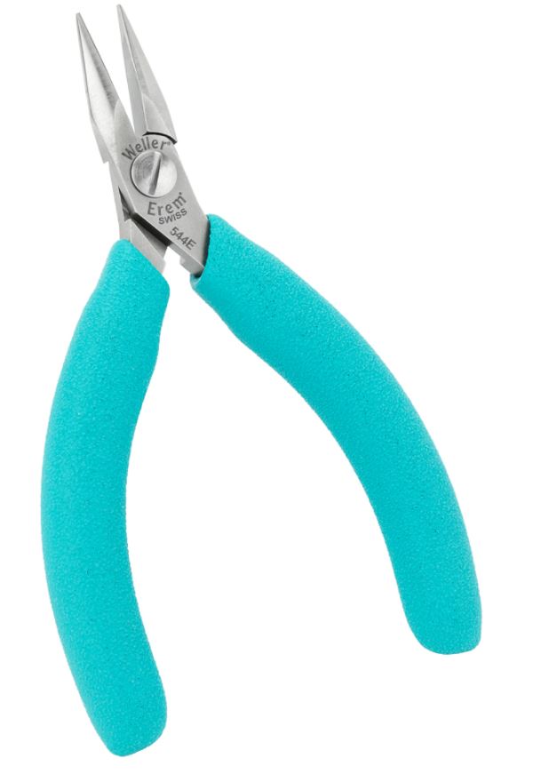Pinze a becco mezzo tondo con ganasce strette mezzo tonde, 544E Weller