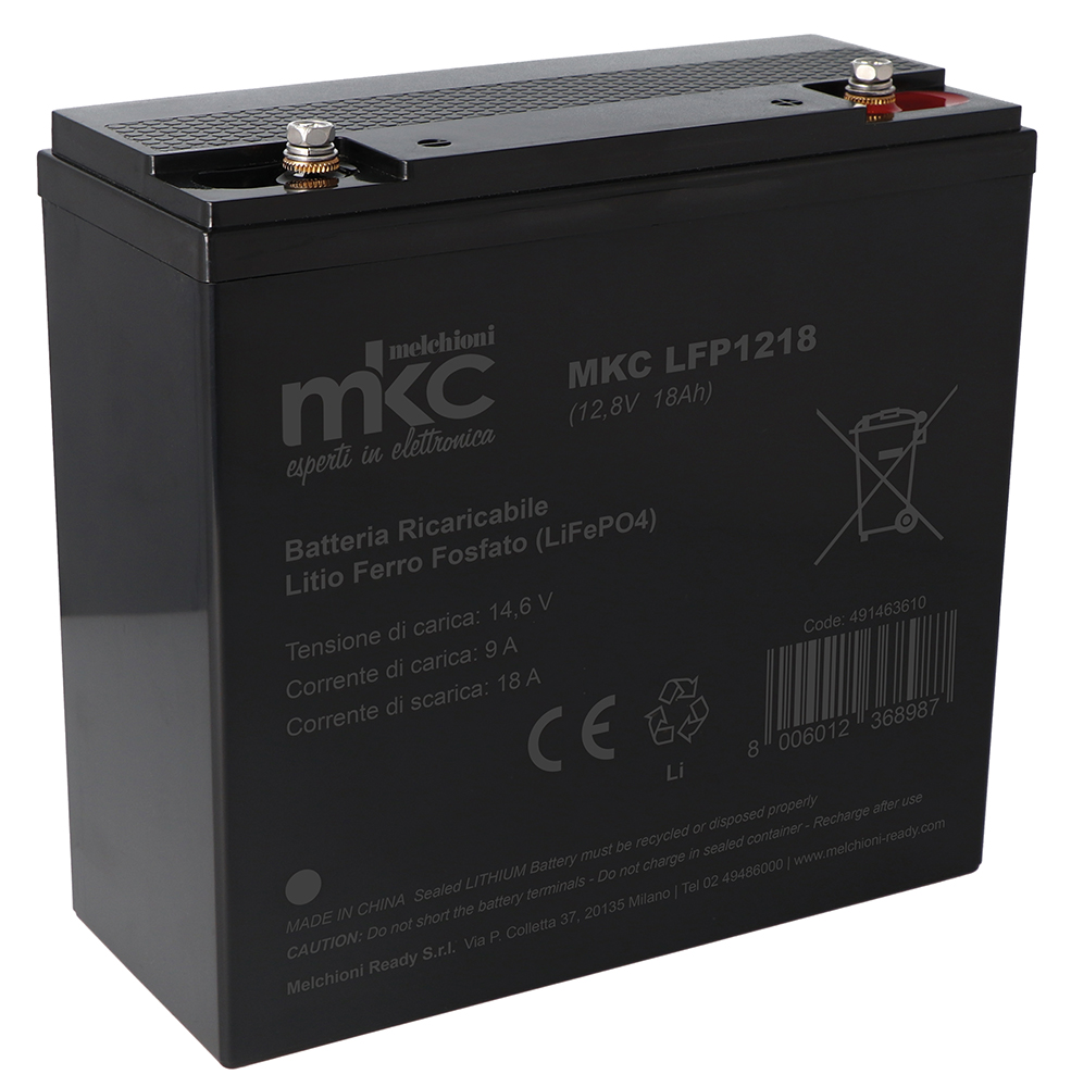 Batteria MKC LiFePO4 LFP1218 12V-18Ah, M5