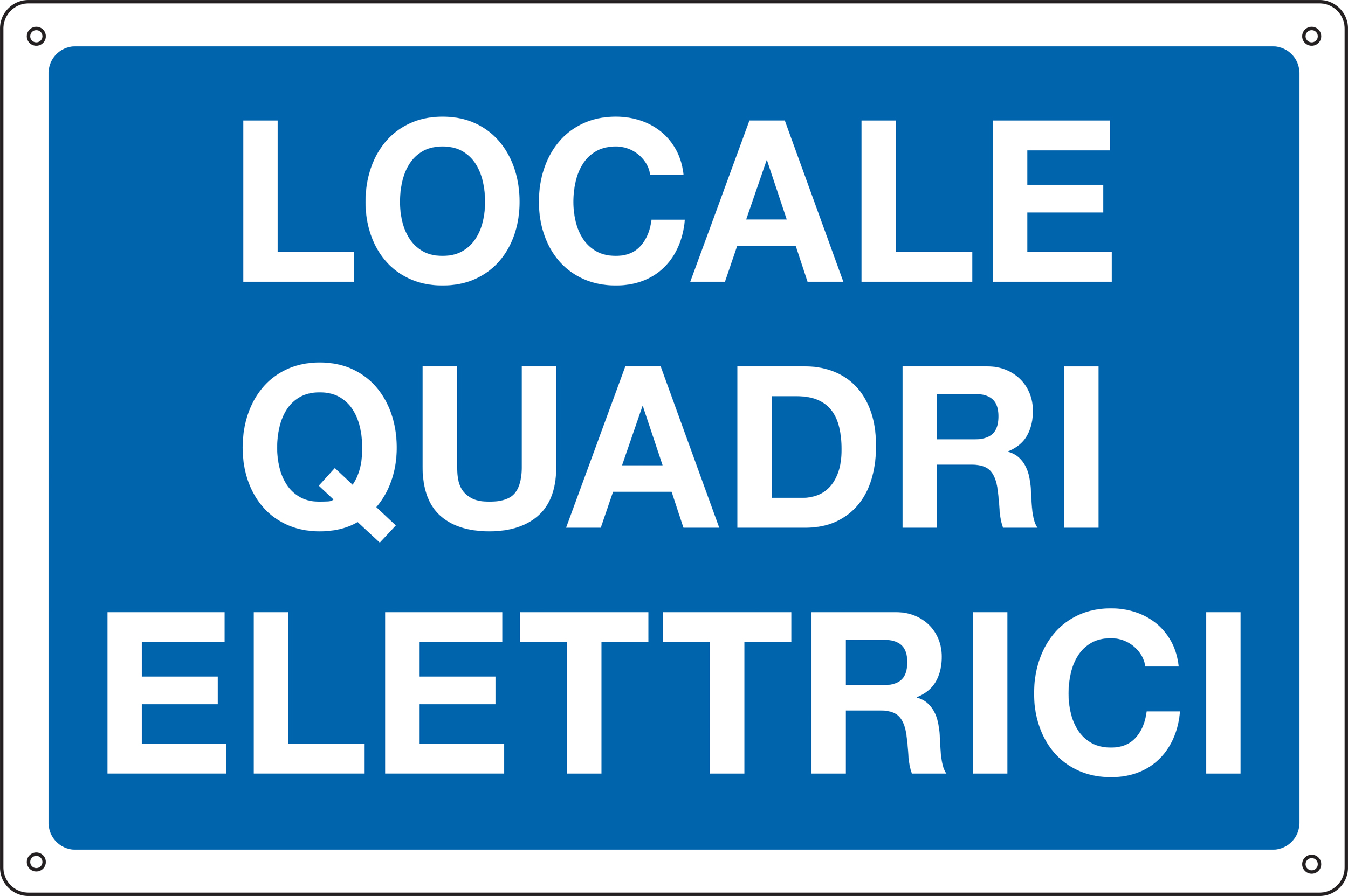 Cartelli Segnalatori 3183 informazione LOCALE QUADRI ELETTRICI