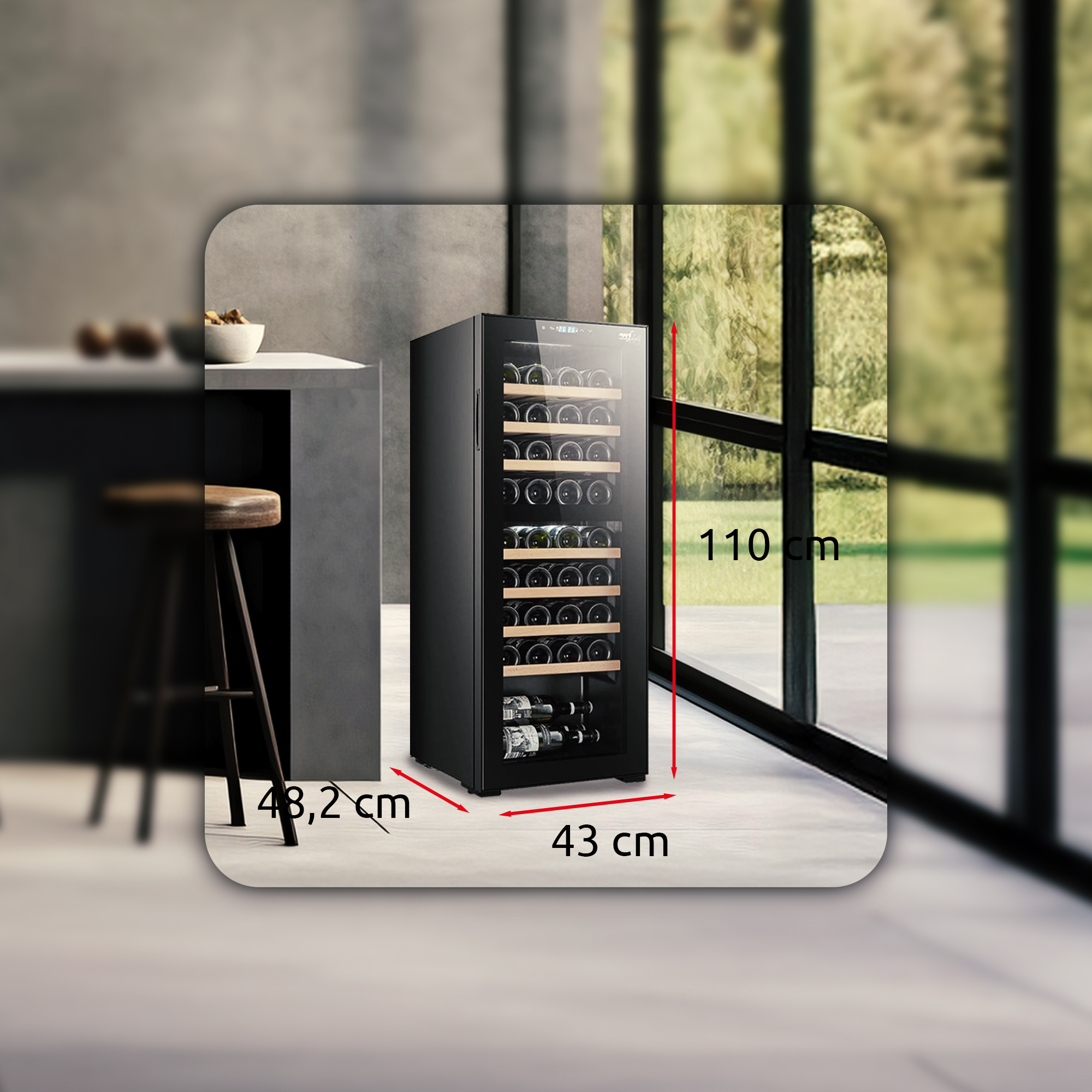 Cantinetta VERMENTINO 36 C DUAL -  36 bottiglie doppia temperatura con compressore