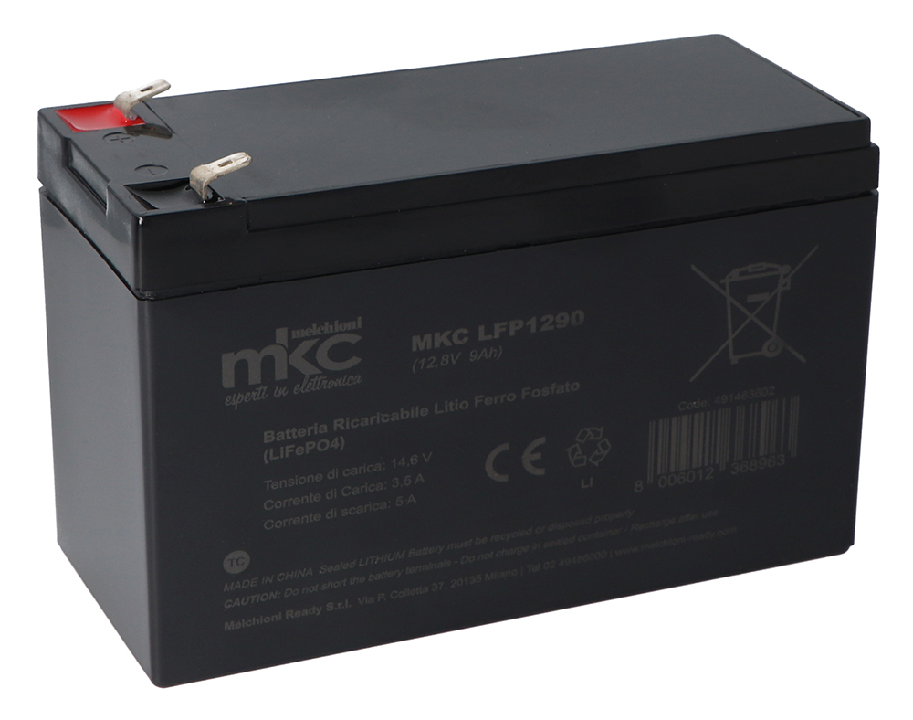 Batteria MKC LifePO4 LFP1290 12.8V-9Ah