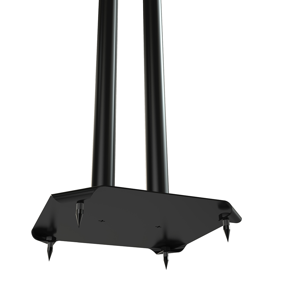 Coppia supporti per diffusori  da pavimento, in metallo vericiato di colore nero, Mod. SD-IR-FLOORSOUND