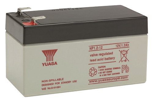 Batteria al piombo ricaricabile 12V 1,2Ah YUASA