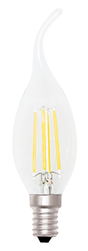 Lampadina LED filamento luce calda 3000K E14 C35T 4W MKC Light
