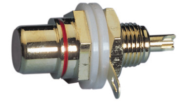 Presa rca dorata nera da pannello (1 pz.) blister