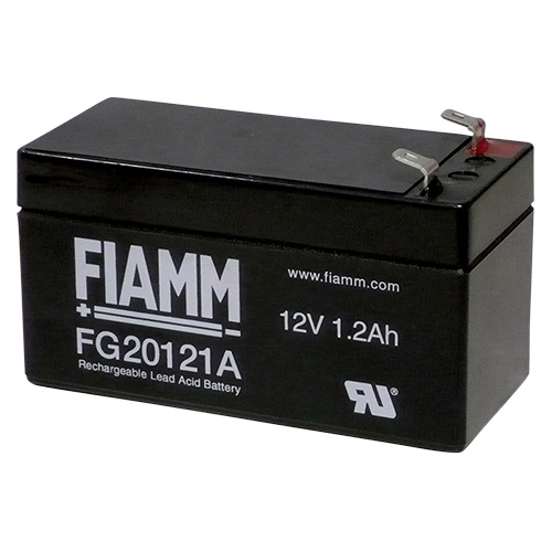 Batteria al piombo ricaricabile 12V 1.2Ah terminale faston 4.8mm FIAMM