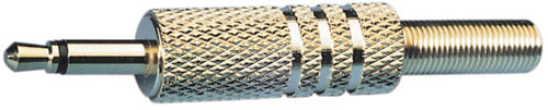 433329563 Plug mono  3,5 mm golden with cable guide