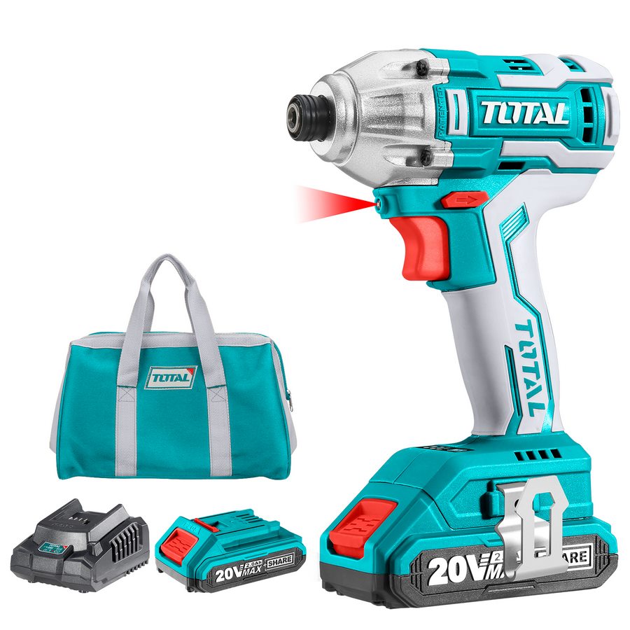 Avvitatore a Impulsi 1/4" 20V + 2 Batterie One Battery TIRLI2002