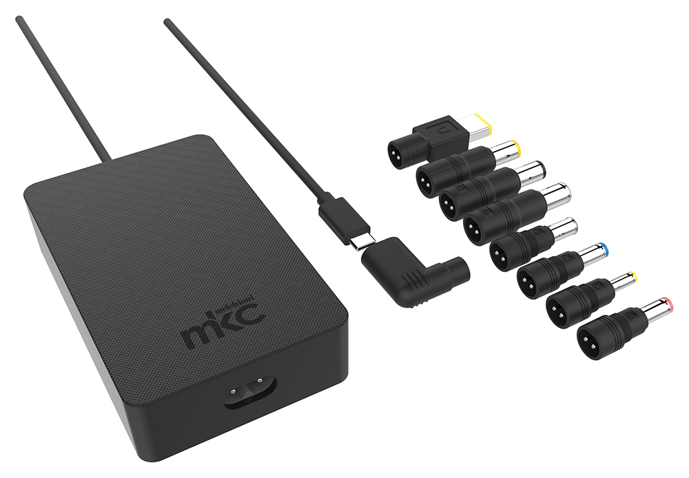 Alimentatore TA09C4 universale per notebook, 90W 12V-20V con USB n. 8 plug e USB-C