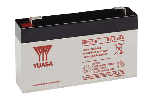 Rechargeable lead-acid battery 6V 1.2Ah YUASA