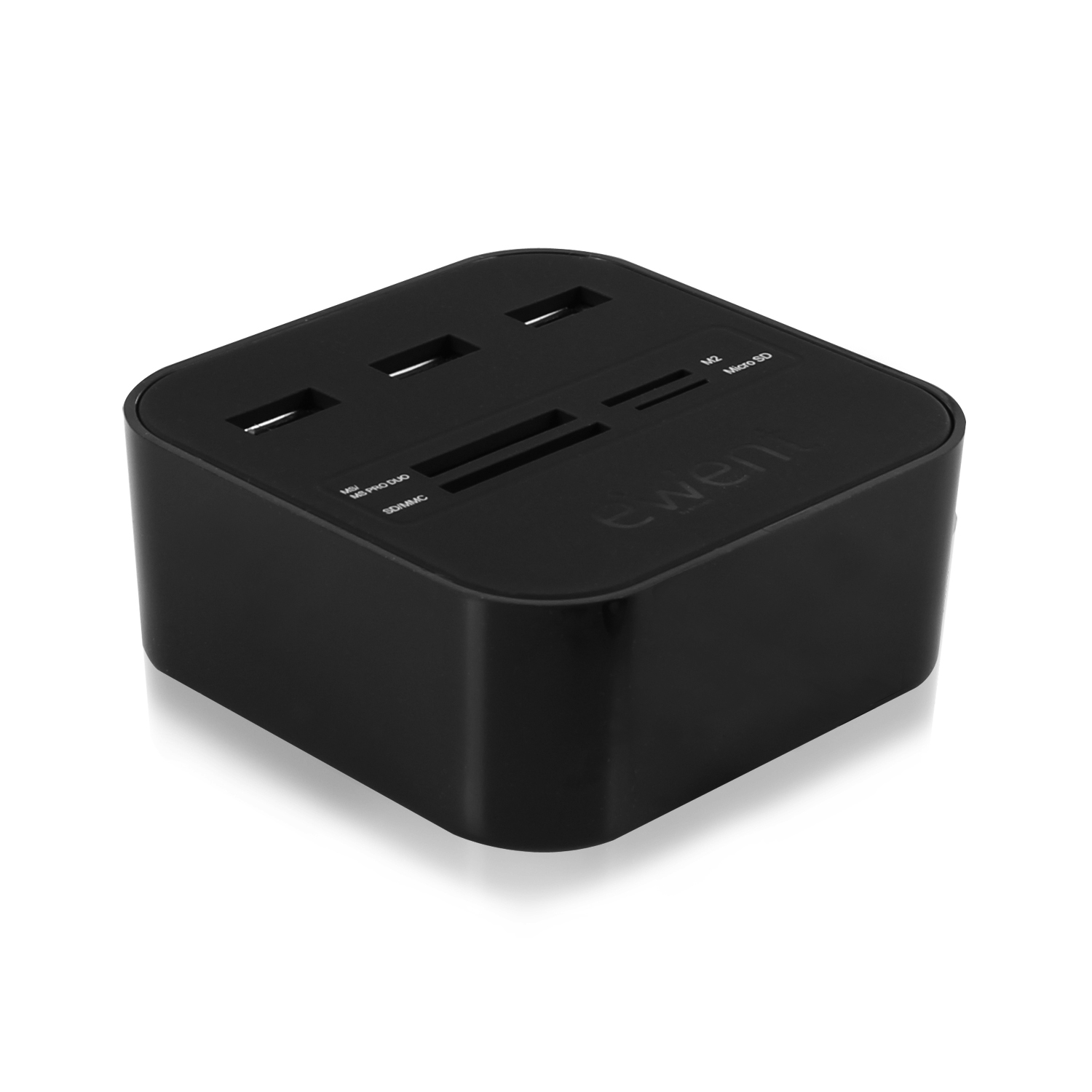Lettore di schede USB2.0 + Hub 3 porte