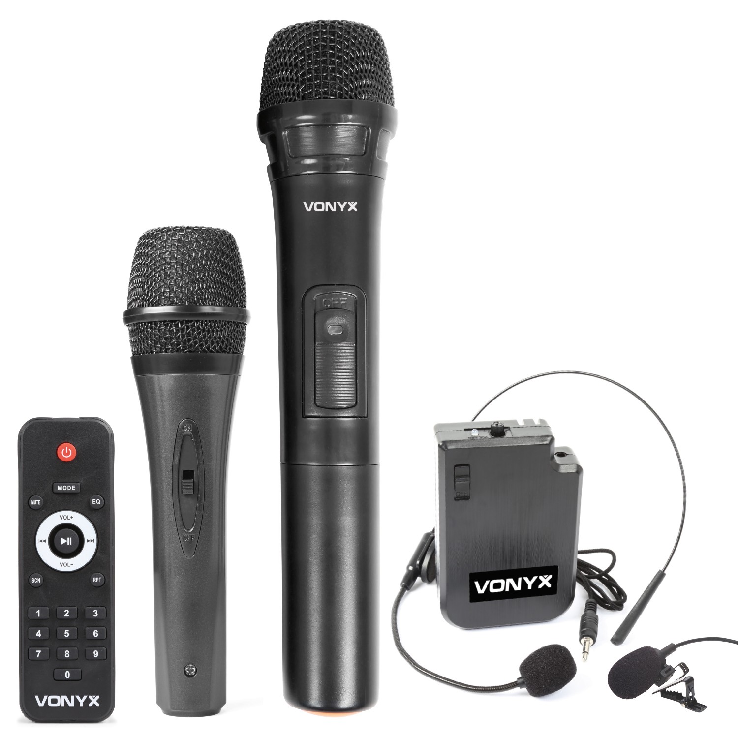 VONYX 550923425 Professional 12 "600w speaker with bt-usb-sd with 2 vhf radio microphone