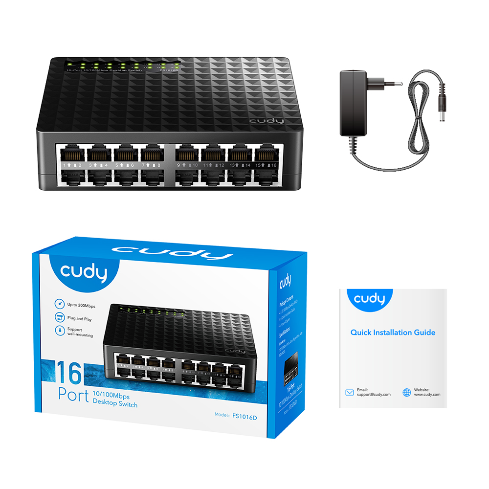 FS1016D - 16-Port 10/100 Mbps Desktop Switch