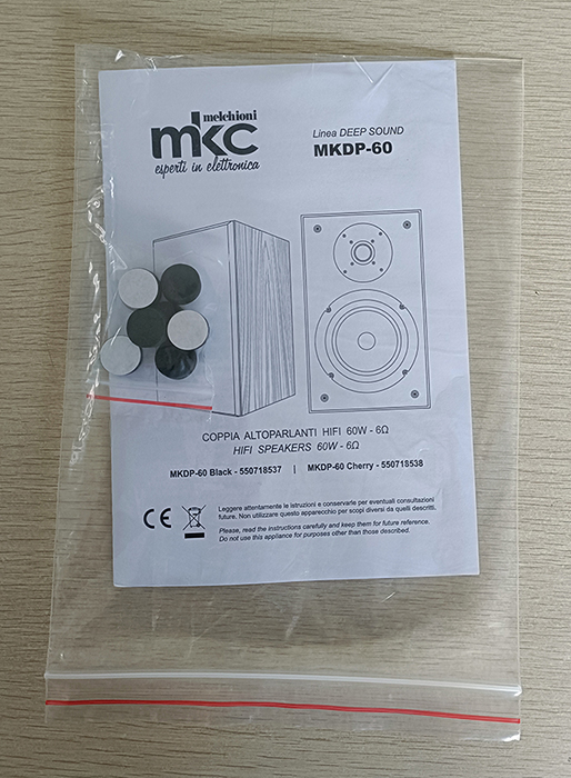 Pair of passive 2-way speakers 60W 6" 6Ohm MKDP-60 Cherry