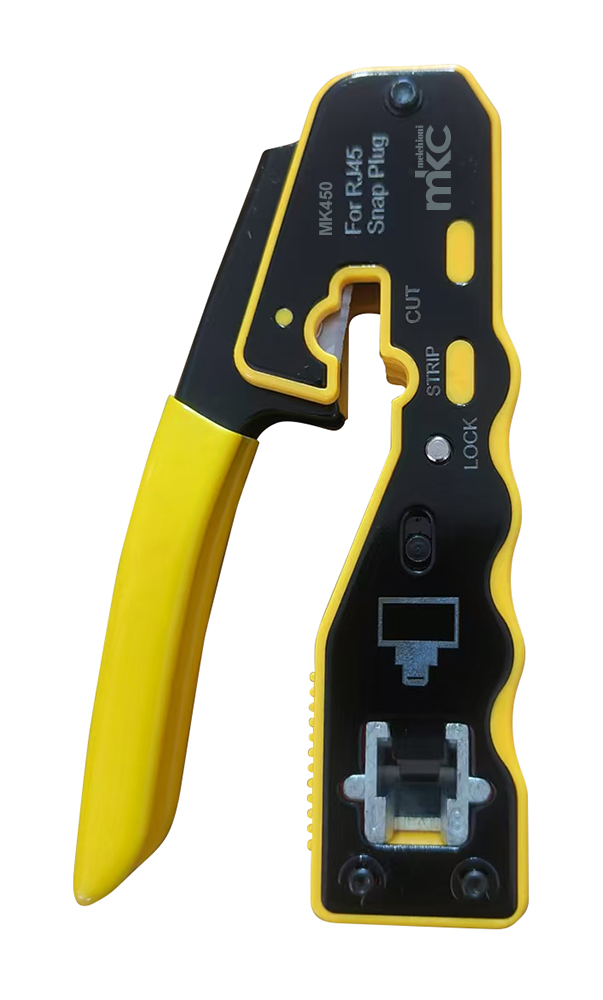 MK450 - Pinza crimpatrice compatta con tecnologia passante 8P/RJ45