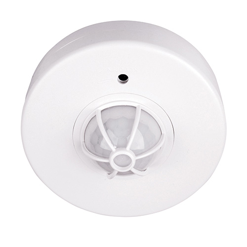 White LX06 ceiling PIR sensor, 360° infrared, 12m range