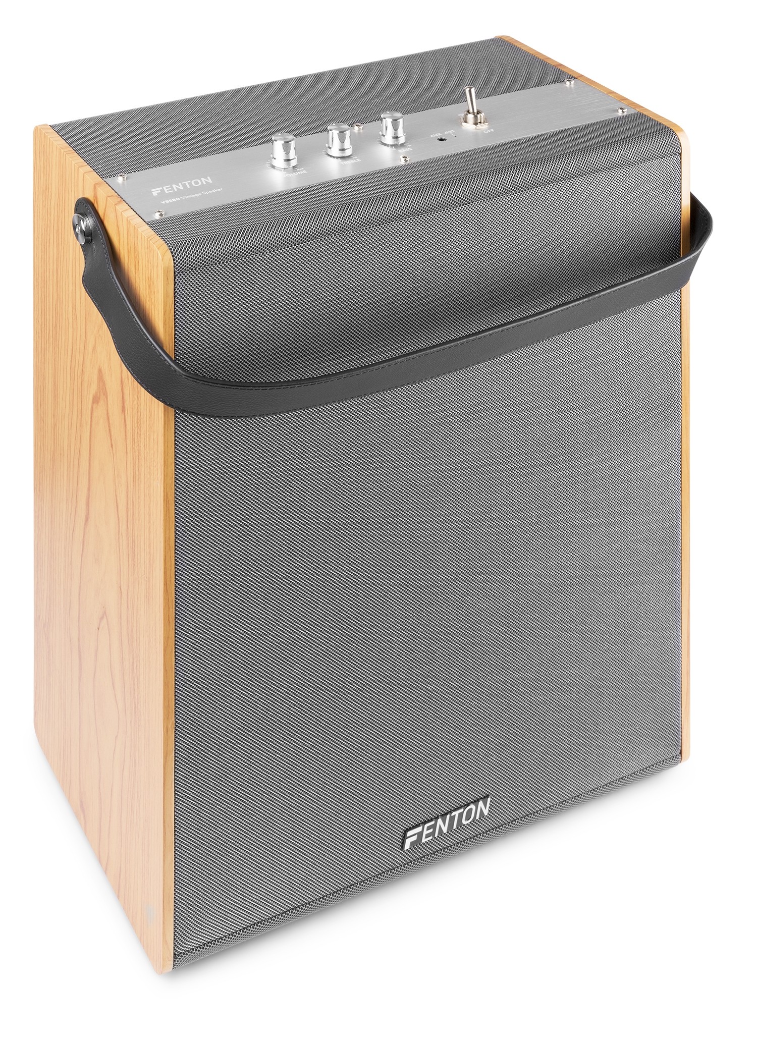 Diffusore Bluetooth da 40W stile Vintage in legno chiaro, woofer da 8”, Mod. VBS80