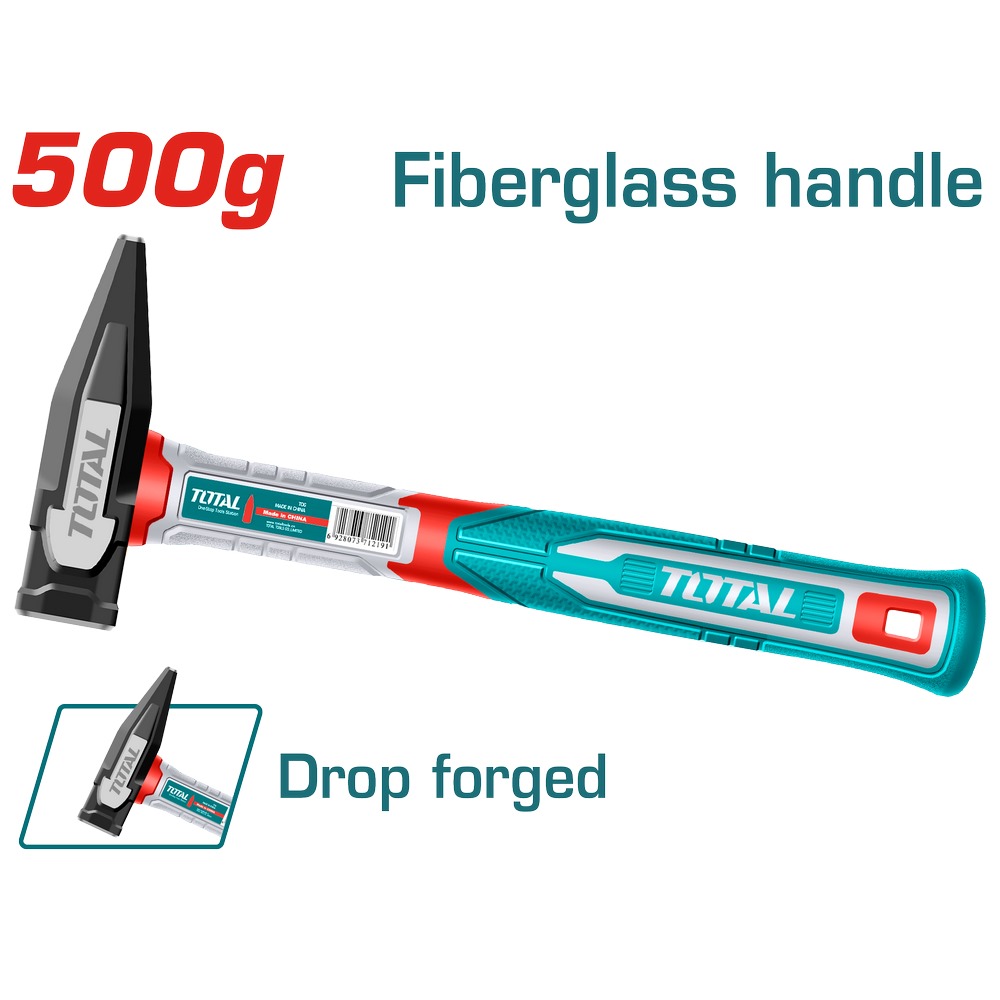 Martello da meccanico 500g con testa forgiata e manico soft THMH62500